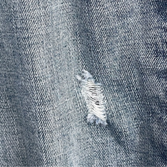 Size 18 Short Old Navy Distressed Bootcut Denim Jeans Blue Western Low Waist - Picture 4 of 16